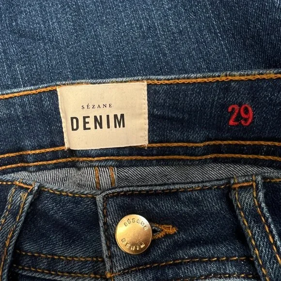 Sézane Parisian Perfect Slim High Waisted Skinny Blue Denim Jeans High Rise - 29 - Picture 7 of 13